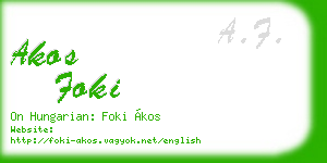 akos foki business card